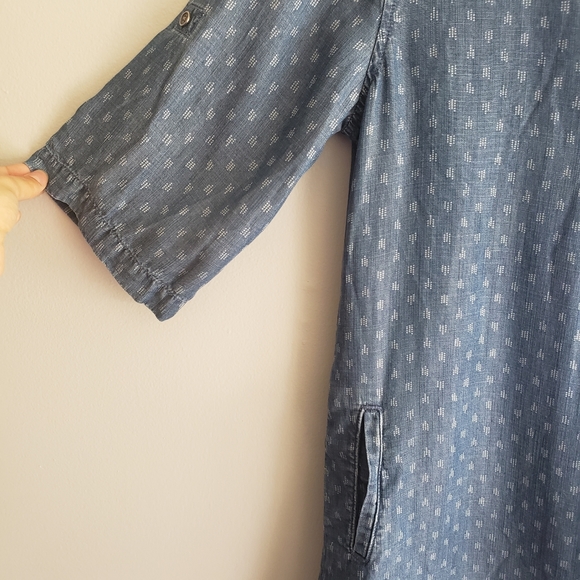 Anthropologie Cloth & Stone Chambray Shirt Dress - Picture 4 of 10